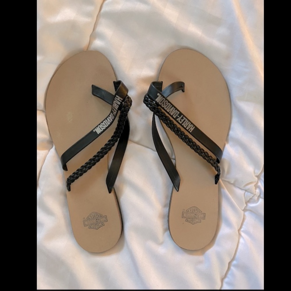 Genuine Leather Harley Davidson Flip Flops